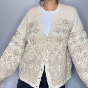 Vintage Marisa Christina Lambswool Sweater Cream Size Large